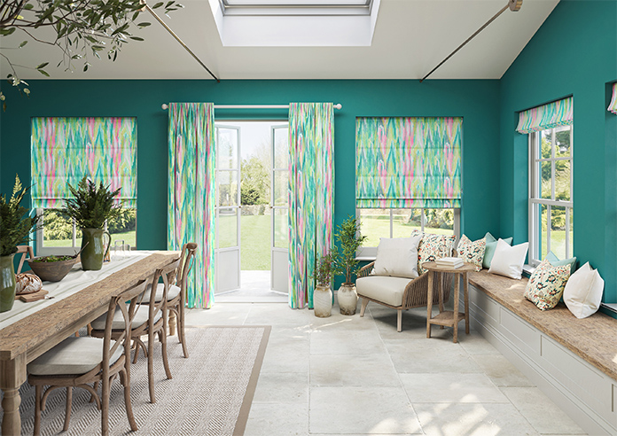 Bombay Velvet, Tropical Punch - Twist&Fit Roman Blind - Image 8